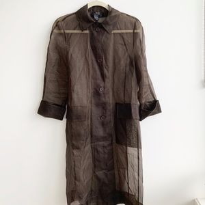 BCBG Organza Long Blazer